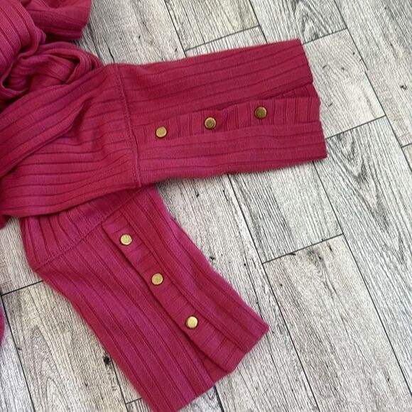 Michael Kors Pink Ribbed Cardigan Size Small - Picture 6 of 6